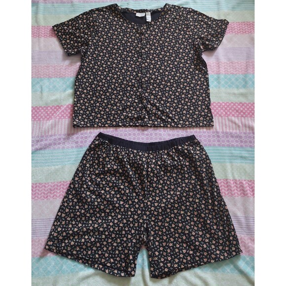 Elizabeth By Liz Claiborne Pajama Set Shorts,Tops Women 3X,100% Cotton, 26.5 Inc - Picture 3 of 11